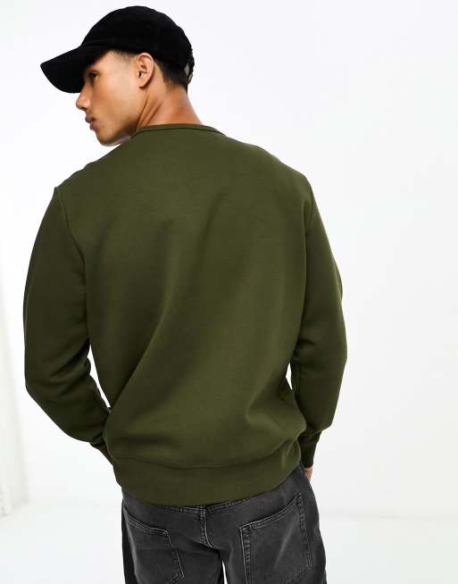 Polo Ralph Lauren - Sweat en double maille avec logo et poche zippée sur le devant - Vert olive, 4 de 4