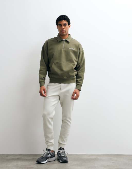 Polo Ralph Lauren sweat-shirt zippé quart au dos imprimé vert olive, 3 de 5