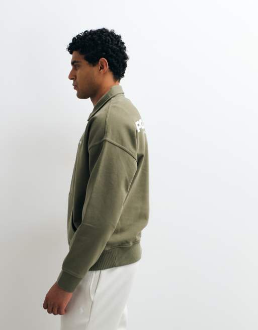 Polo Ralph Lauren sweat-shirt zippé quart au dos imprimé vert olive, 5 de 5