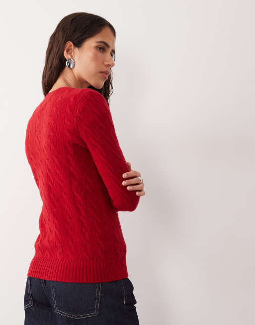 Polo Ralph Lauren sweater i mørkerød, 4 af 4