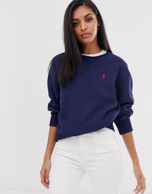 Polo Ralph Lauren - Sweater met logo en ronde hals-Blauw