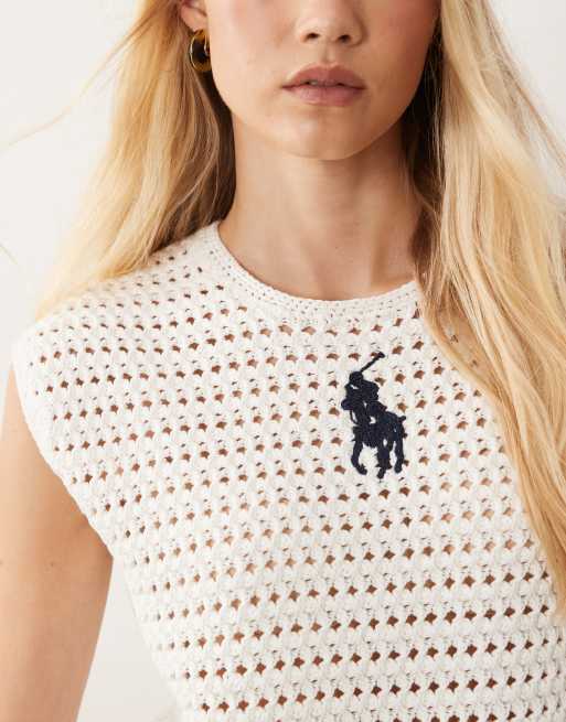 Polo Ralph Lauren - Sweater zonder sluiting in wit, 3 van 4