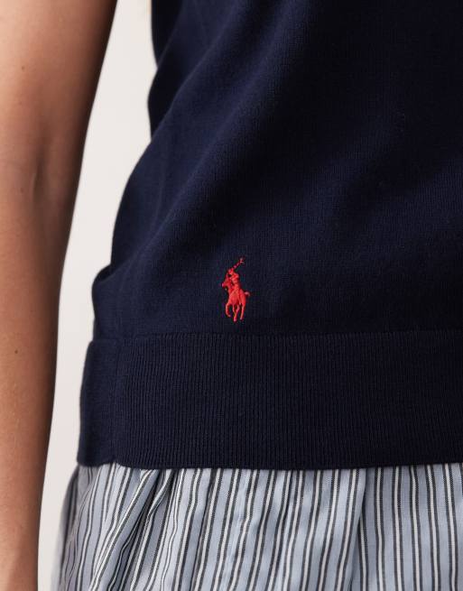 Polo Ralph Lauren - Sweatertop in marineblauw, 2 van 4