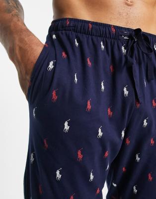 polo sweatpants with logo all over