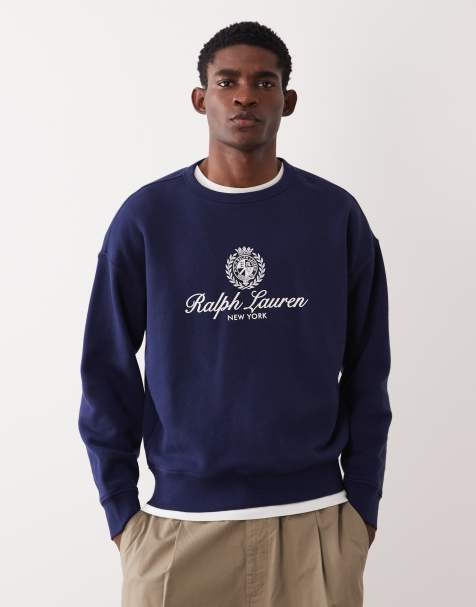 Polo Ralph Lauren – Sweatshirt in Marineblau mit großem Wappenlogo - view 1