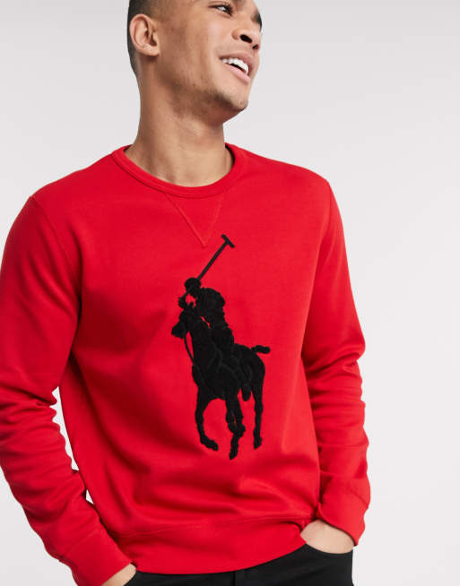 Long red online sweatshirt