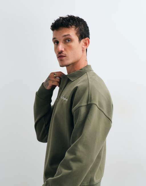 Polo Ralph Lauren sweatshirt med scriptlogga i kraftig kvalitet i khaki, 2 av 7