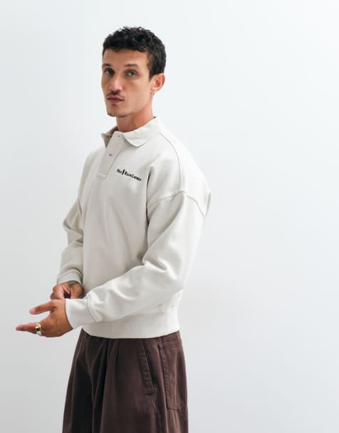 Polo Ralph Lauren sweatshirt med scriptlogga i kraftigt tyg, ljusgrå - view 1
