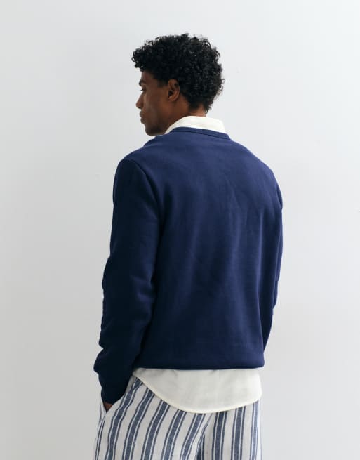 Polo Ralph Lauren sweatshirt med stort script-logo i navy, 5 af 5