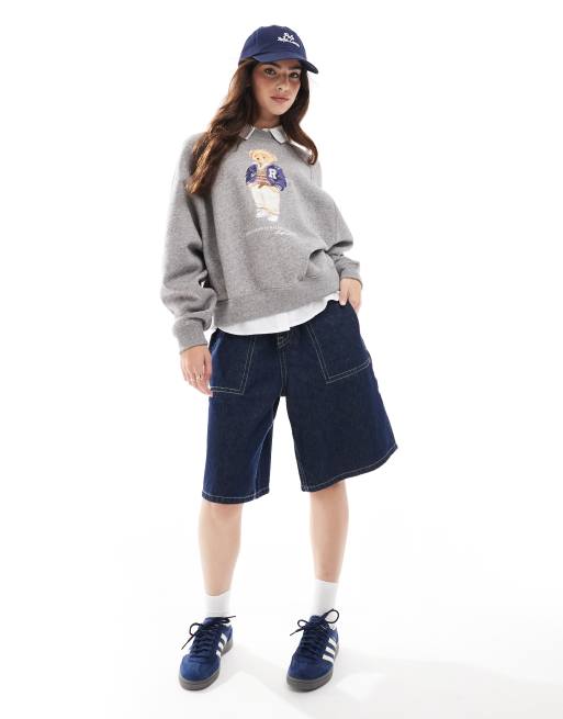 Polo Ralph Lauren - Sweatshirt met beer-logo in grijs, 3 van 4