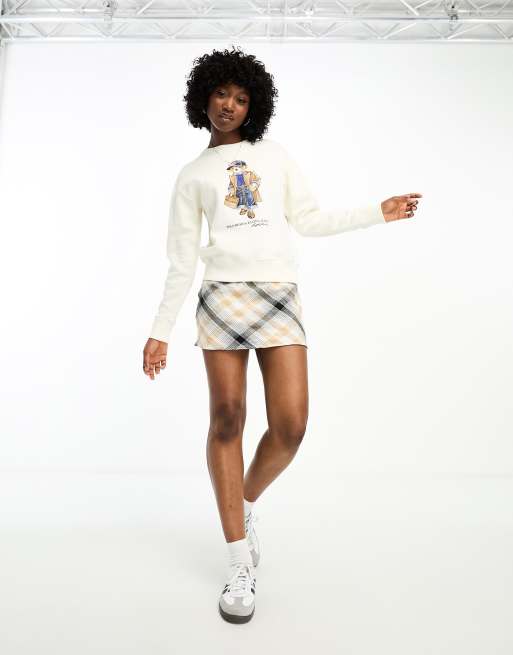Polo Ralph Lauren - Sweatshirt met beerprint in crème, 4 van 4
