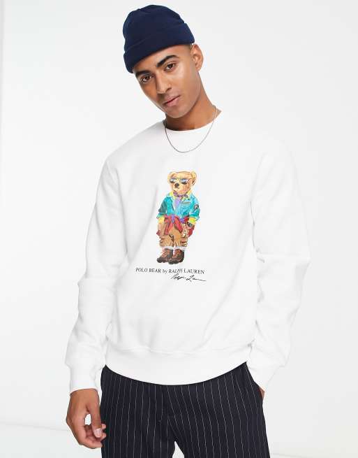 Polo Ralph Lauren - Sweatshirt met buiten beerprint in kust beige