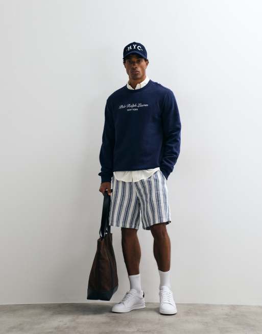 Polo Ralph Lauren sweatshirt met groot scriptlogo in navy, 3 van 5
