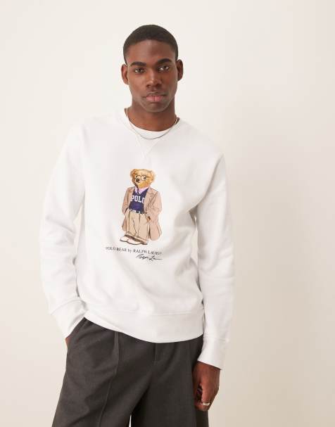 Polo Ralph Lauren - Sweatshirt met heritage berenprint in wit - view 1