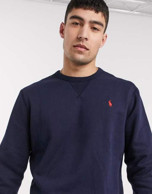 Polo Ralph Lauren - Sweatshirt met ronde hals en spelerslogo in marineblauw