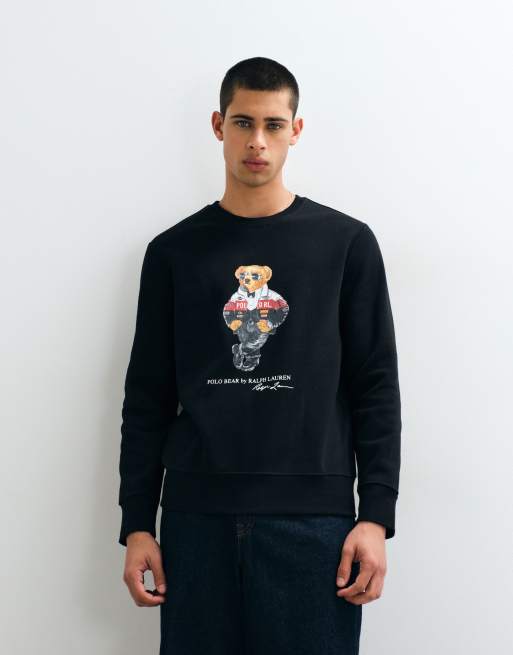 Polo Ralph Lauren Sweatshirt mit Bären-Print in Schwarz, 3 von 5
