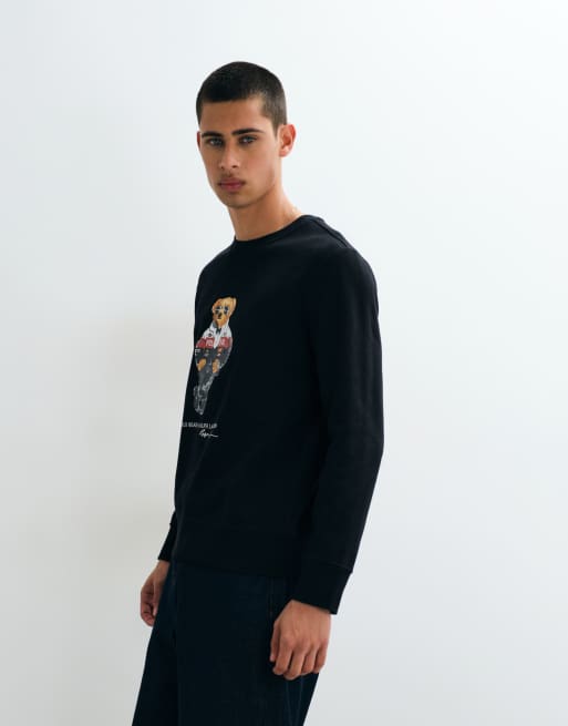 Polo Ralph Lauren Sweatshirt mit Bären-Print in Schwarz, 4 von 5