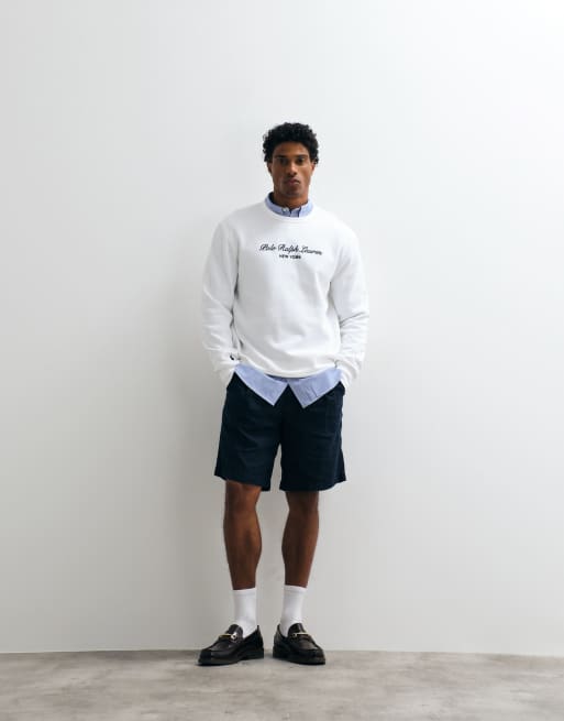 Polo Ralph Lauren Sweatshirt mit großem Schriftzug-Logo in Weiß, 3 von 5