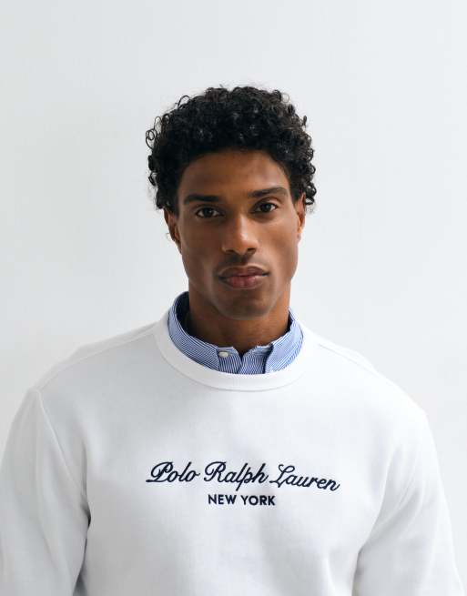 Polo Ralph Lauren Sweatshirt mit großem Schriftzug-Logo in Weiß, 4 von 5