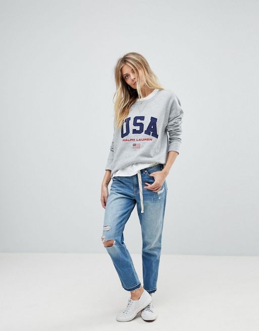 Polo Ralph Lauren – Sweatshirt mit USA-Logo | ASOS