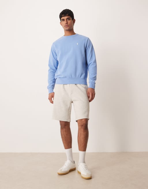 Polo Ralph Lauren - Sweatshirt van loopback jersey met icoonlogo in lichtblauw, 5 van 5