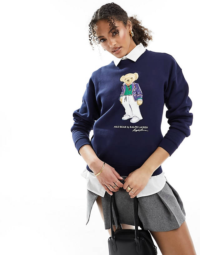 Polo Ralph Lauren - sweatshirt with bear logo in navy
