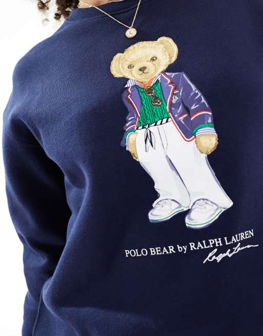 Polo shirts with bear logo hotsell