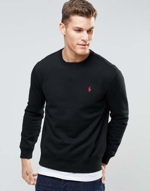 Polo Ralph Lauren Sweatshirt with Crew Neck In Black ASOS