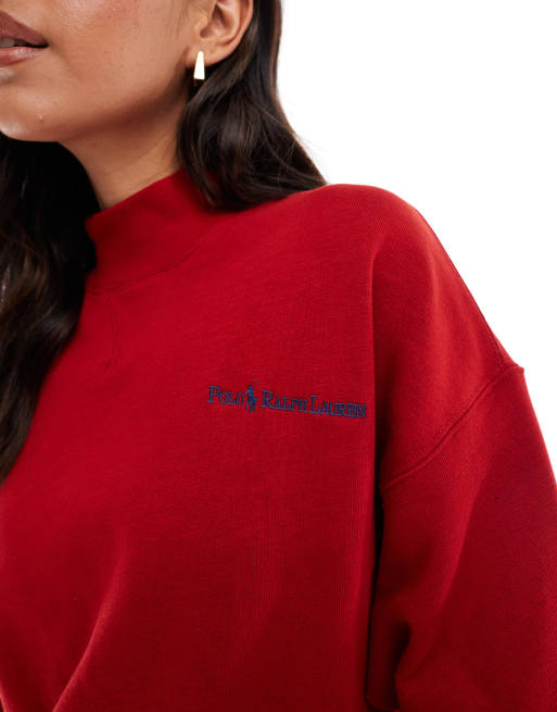 Polo Ralph Lauren sweatshirt with small logo in red ASOS