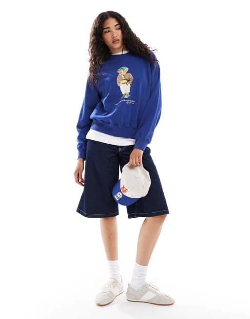 Polo Ralph Lauren – Sweatshirts in Blau mit Polo Bear, 2 von 4