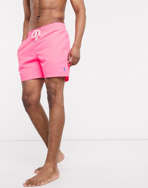 Polo Ralph Lauren swim short in neon pink with player logo | ASOS