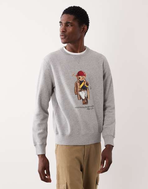 Polo Ralph Lauren – Szara bluza z nadrukiem Society Bear - view 1