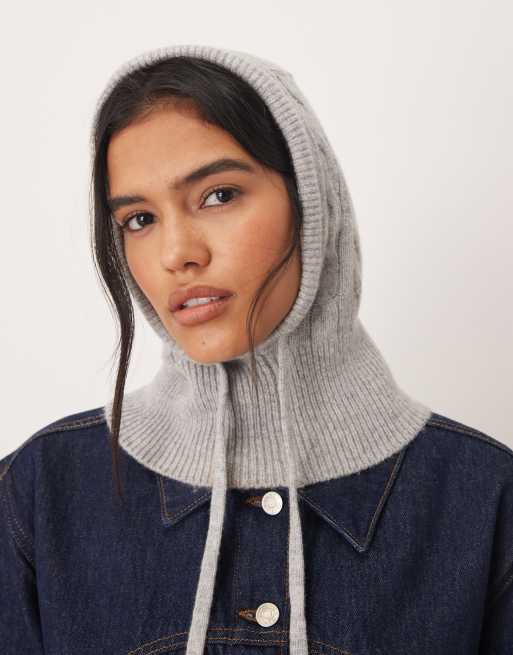 Polo Ralph Lauren – Szara czapka z dzianiny o warkoczowym splocie
