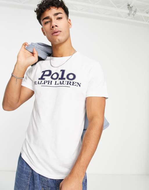 Polo Ralph Lauren - T-shirt à grand logo rétro sur l'avant - Blanc