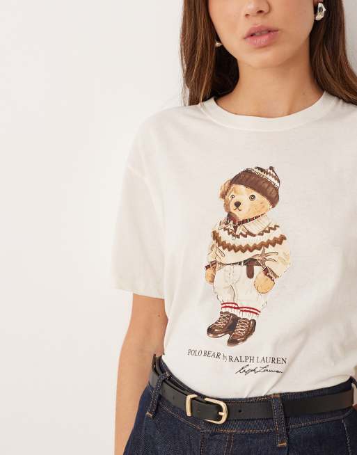 Polo Ralph Lauren - T-shirt à logo ours - Crème, 3 de 4