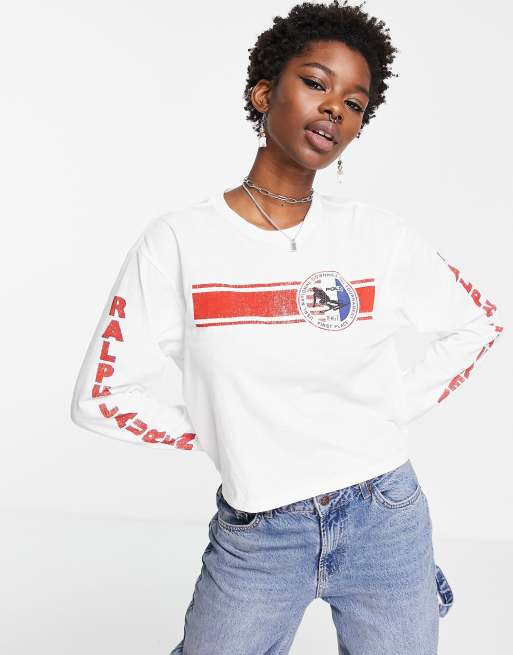 Polo Ralph Lauren - T-shirt à manches longues et à logo - Blanc