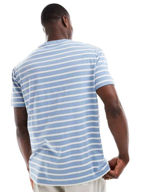 Tシャツ・カットソー POLO RALPH LAUREN POLO IN COTONE CON MOTIVO A RIGHE E LOGO T-shirt Polo Ralph Lauren a righe blu-bianco con ricamo logo