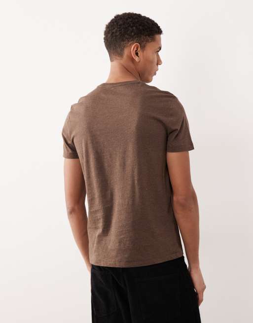 Polo Ralph Lauren - T-shirt ajusté avec logo emblématique - Marron chiné, 3 de 5