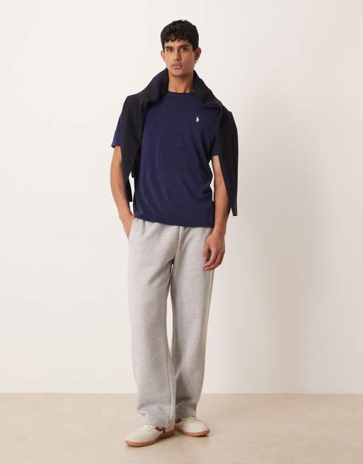 Polo Ralph Lauren – T-Shirt aus Frottee in Newport-Marineblau mit Markenlogo, Kombiteil, 2 von 5