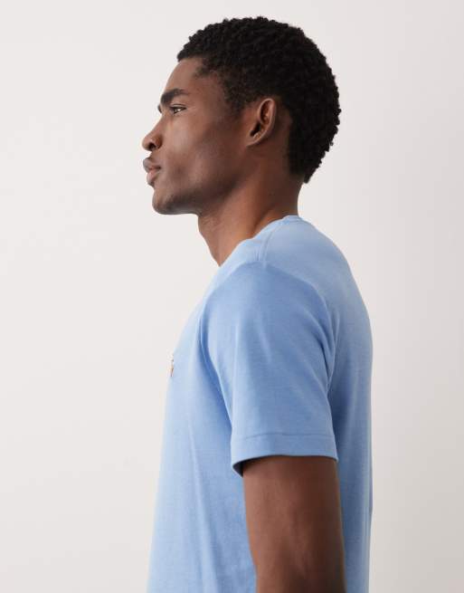 Polo Ralph Lauren – T-Shirt aus Pima-Baumwolle in Himmelblau mit schmaler Passform und Polospieler-Logo, 4 von 5