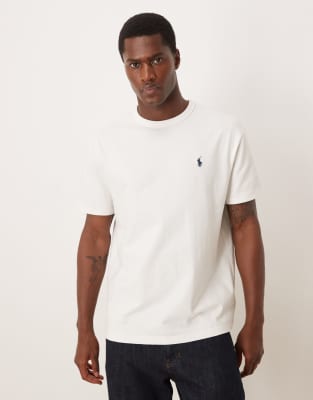 Polo Ralph Lauren - T-Shirt aus schwerem Stoff in Weiß mit Markenlogo in klassischer Oversize-Passform
