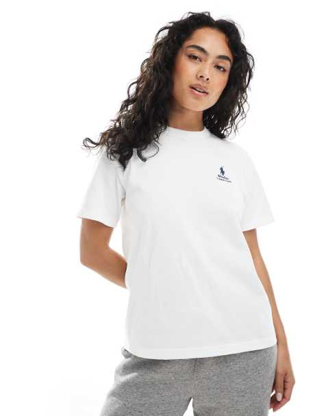 Polo Ralph Lauren - T-shirt bianca comoda con logo sul petto - view 1