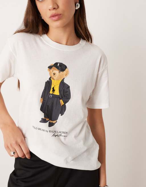 Polo Ralph Lauren - T-shirt bianca con logo orso, 4 di 4