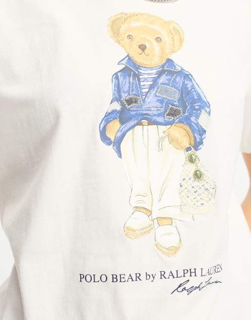 Polo Ralph Lauren - T-shirt bianca con stampa di orso, 3 di 4