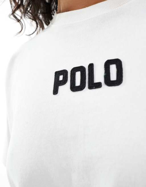 Polo Ralph Lauren - T-shirt bianca e rossa squadrata con logo, 2 di 4