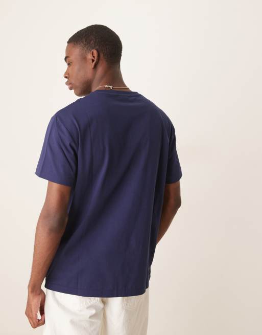 Polo Ralph Lauren - T-shirt classica oversize blu navy con logo applicato, 4 di 4