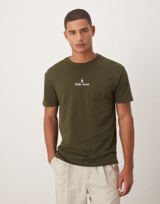 Polo Ralph Lauren - T-shirt classique oversize avec logo emblématique manuscrit au centre - Vert olive