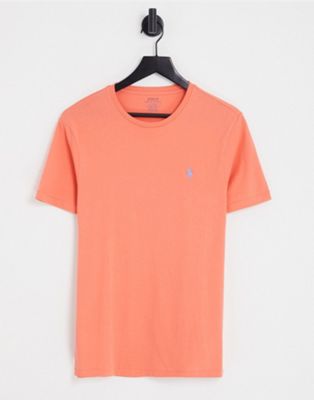 Polo Ralph Lauren t-shirt in coral with pony logo - ASOS Price Checker