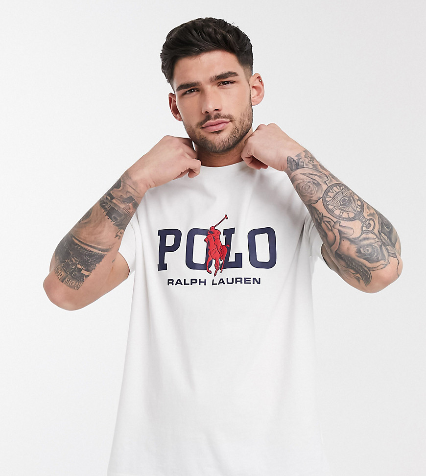 Polo Ralph Lauren - T-shirt con logo grande bianca - In esclusiva per ASOS-Bianco