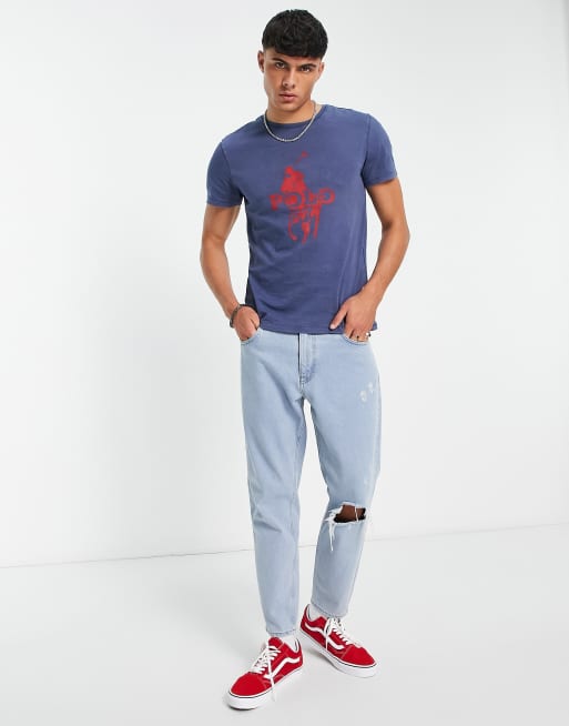 Polo Ralph Lauren - T-shirt con logo grande blu navy, 3 di 4